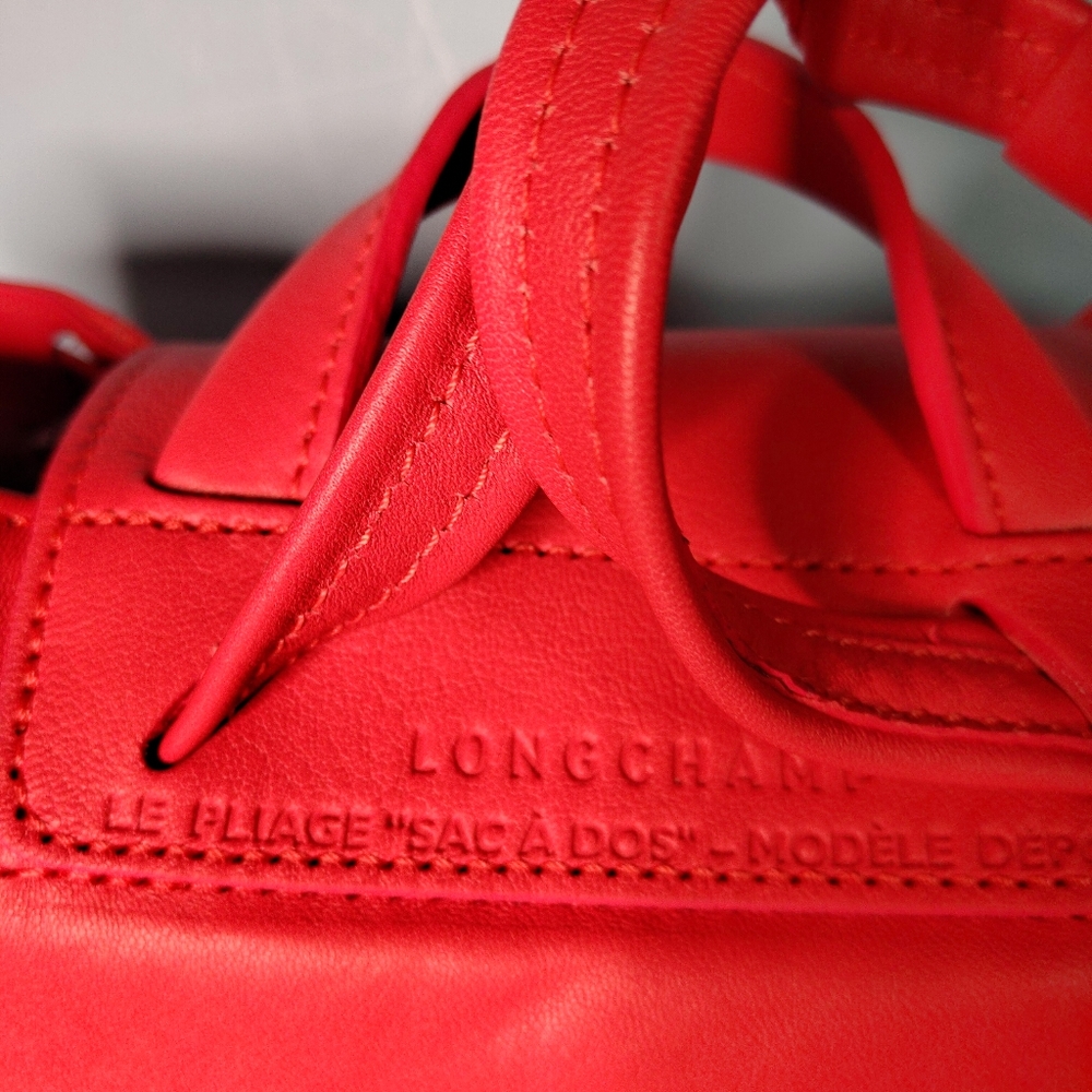 Longchamp Pink Leather Backpack - Picture 8 of 16